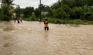 Bencana banjir di Kabupaten Tapanuli Tengah, Provinsi Sumatera Utara. ANTARA HO Pusdalops PB Sumut