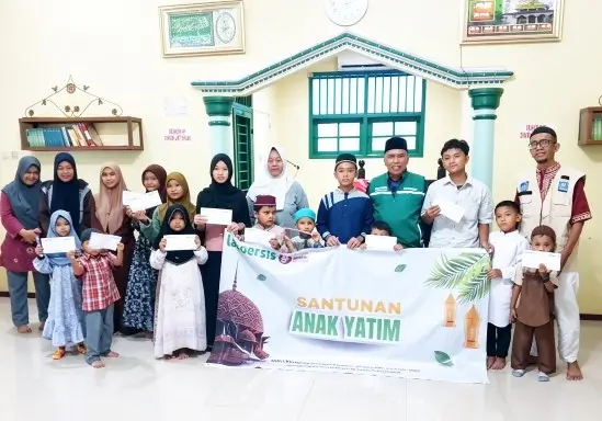 Santunan anak-anak Yatim di Masjid Al-Amin Sempakata Medan